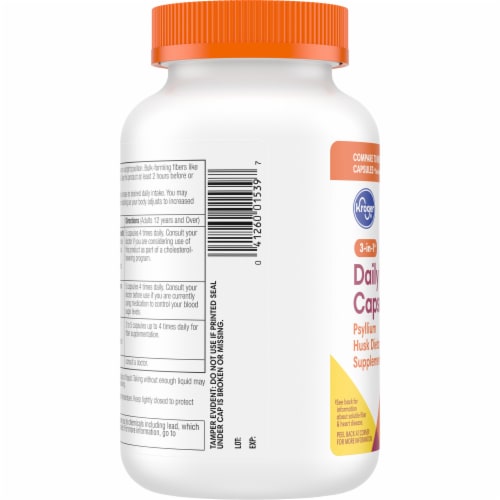 Kroger® Psyllium Daily Fiber Capsules Perspective: left