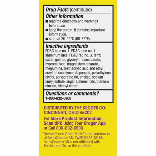 Kroger® Esomeprazole Magnesium Mini Capsules Perspective: left
