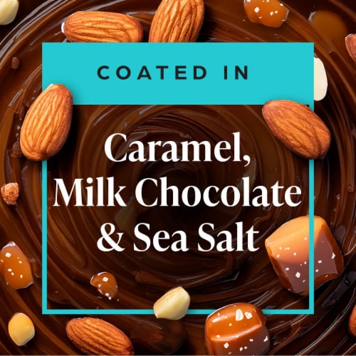 Private Selection® Caramel Sea Salt Milk Chocolate Covered Almonds Bag Perspective: left