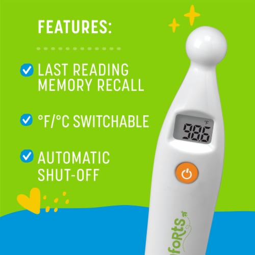 Comforts™ Temple Touch Thermometer Perspective: left
