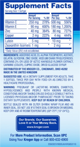 Kroger® VisionShield® Lutein & Zeaxanthin Softgels Perspective: left