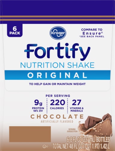 Kroger® Fortify Original Chocolate Nutrition Protein Shake Perspective: left