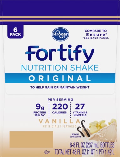 Kroger® Fortify Original Vanilla Nutrition Protein Shake Perspective: left