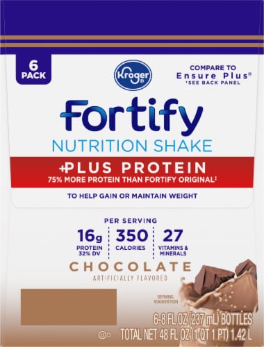 Kroger® Fortify Plus Protein Chocolate Nutrition Drink Perspective: left