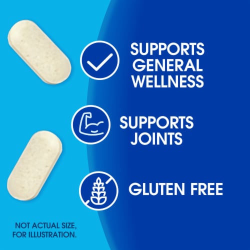 Kroger® Glucosamine HCI MSM Caplets 1500mg Perspective: left