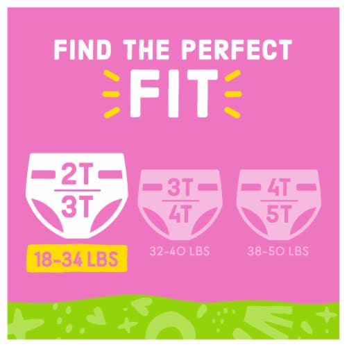 Comforts™ Day or Night Training Pants Girls 2T-3T (18-34 lbs) Perspective: left
