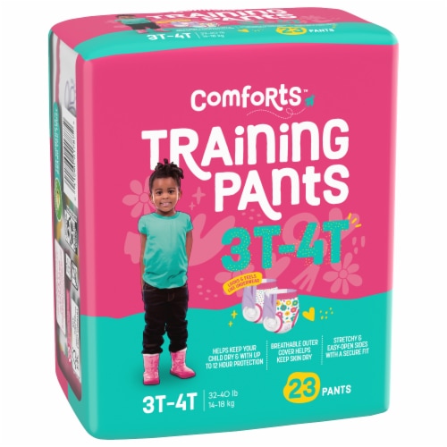 Comforts™ Day or Night Training Pants Girls 3T-4T (32-40 lbs) Perspective: left