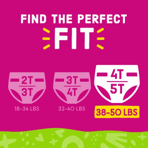 Comforts™ Day or Night Training Pants Girls 4T-5T (37+ lbs) Perspective: left