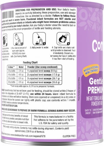 Comforts™ Gentle Premium Milk Based Infant Formula Perspective: left
