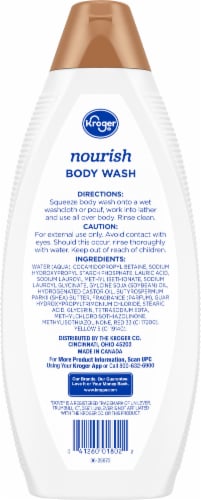 Kroger® Shea Butter & Vanilla Scent Nourish Body Wash Perspective: left