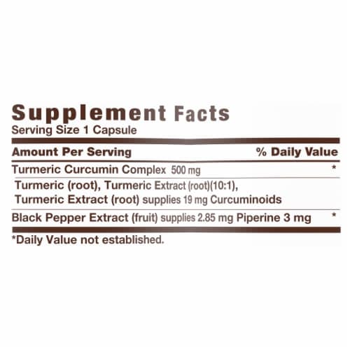 Kroger® Turmeric Curcumin 500MG Perspective: left