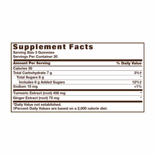 Kroger® Turmeric Ginger Gummies Perspective: left