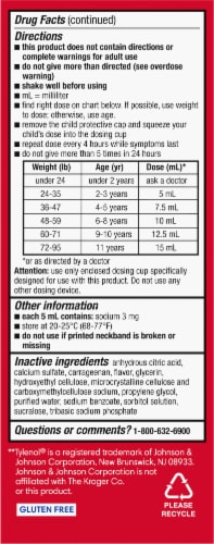Kroger Children's Pain and Fever Relief Dye Free Cherry Perspective: left