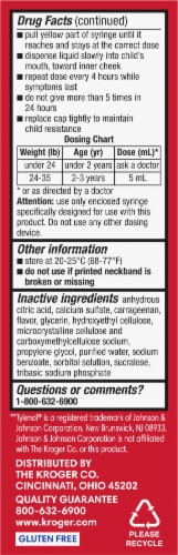 Kroger® Infants' Pain and Fever Relief Dye Free Grape Perspective: left