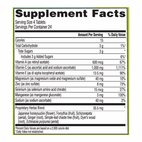 Kroger® Vitamin C 1000mg Immune Support Chewable Tablets Orange Perspective: left