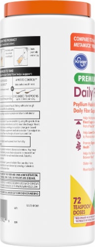 Kroger® Premium Daily Fiber Psyllium Husk Multihealth Daily Fiber Supplement Perspective: left