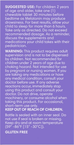 Kroger® Children's Melatonin Chewable Tablets 1mg Perspective: left