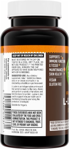 Simple Truth® Free Form L-Lysine Dietary Supplement Tablets 500mg Perspective: left