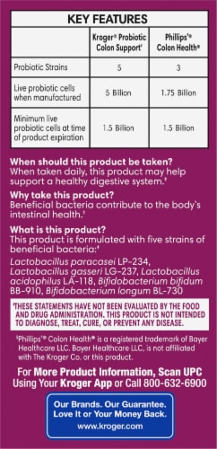 Kroger® Daily Probiotic Dietary Supplement Perspective: left
