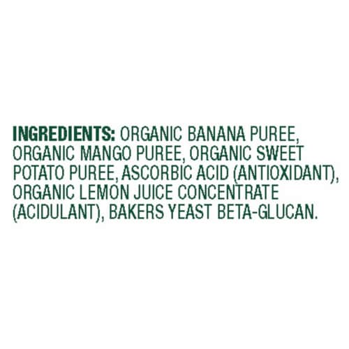 Simple Truth Organic® Immune Support Banana Mango Sweet Potato Stage 4 Baby Food Puree Perspective: left