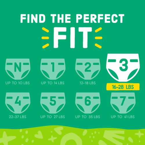 Comforts™ Day or Night Baby Diapers Size 3 (16-28 lbs) Perspective: left