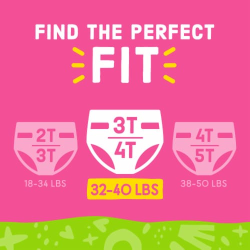 Comforts™ Day or Night Training Pants Girls 3T-4T (32-40 lbs) Perspective: left