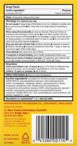 Kroger® Pain Relief Liquid Lidocaine HCL Roll On Perspective: left