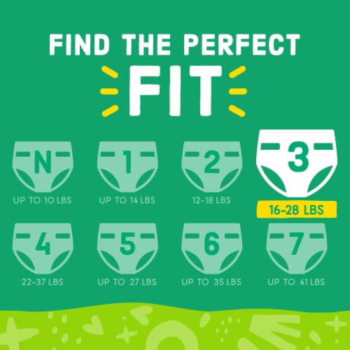Comforts™ Day or Night Baby Diapers Size 3 (16-28 lbs) Super Value Box Perspective: left