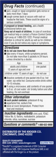 Kroger® NightTime Severe Cold & Cough Honey Lemon Packets Perspective: left