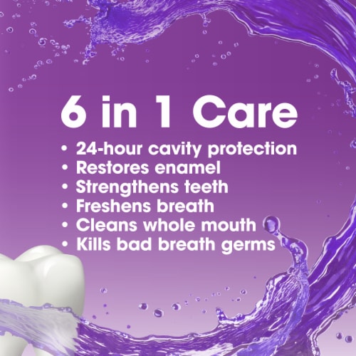 Kroger® Enamel Defend Mouthwash Vivid Mint Alcohol Free Perspective: left