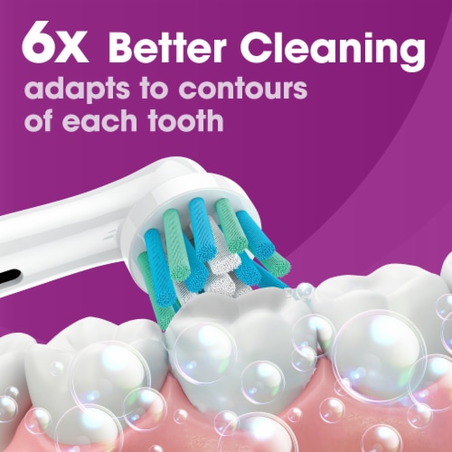 Kroger® Advanced Cross Clean Electric Toothbrush Replacement Brush Heads Perspective: left