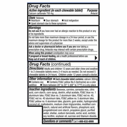 Kroger® Health Extra Strength Wild Berry Flavor Antacid Bites Perspective: left
