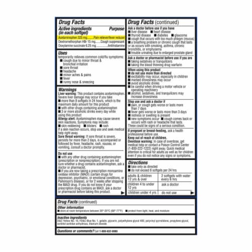 Kroger® Multi-Symptom Cold and Flu NightTime Cold Medicine Softgels Perspective: left