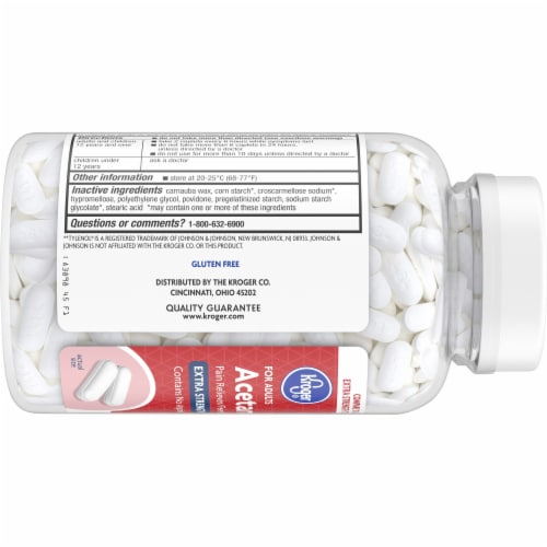 Kroger® Extra Strength 500 mg Acetaminophen Caplets Twin Pack Perspective: left
