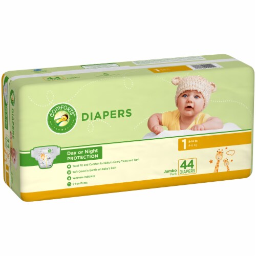 Comforts™ Day or Night Diapers Size 1 (8-14 lbs) Perspective: left