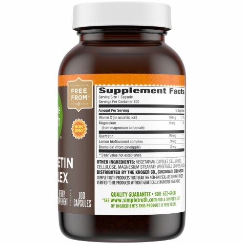 Simple Truth® Quercetin Complex Capsules Perspective: left
