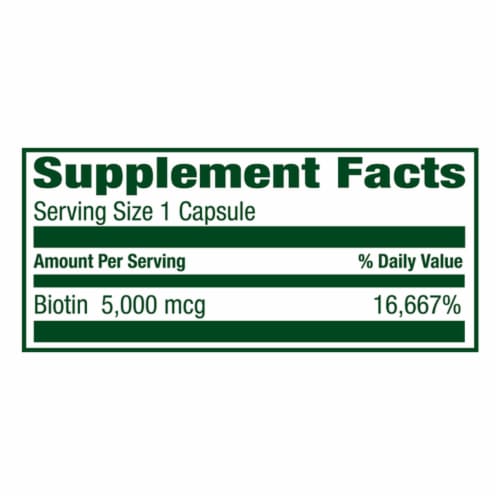 Simple Truth® Biotin Capsules 5000mcg Perspective: left