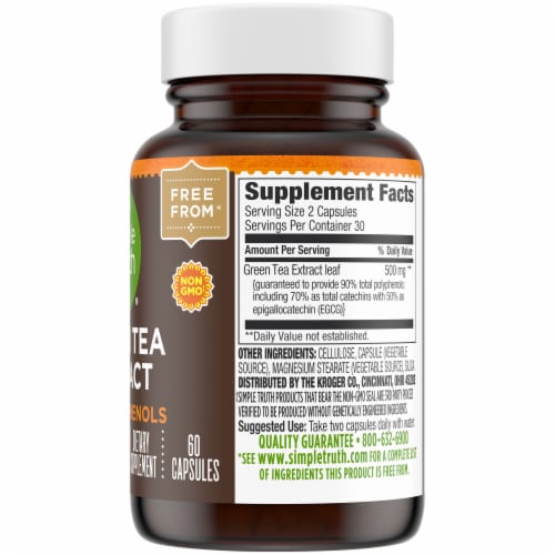 Simple Truth® Green Tea Extract Supplement Capsules Perspective: left