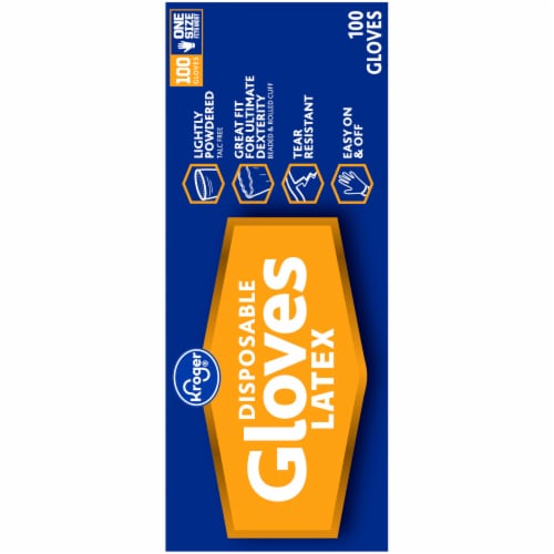 Kroger® Disposable Latex Gloves Perspective: left