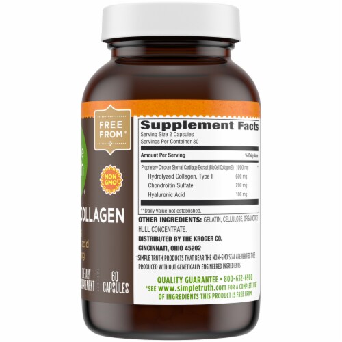 Simple Truth® Hydrolyzed Collagen Capsules Perspective: left