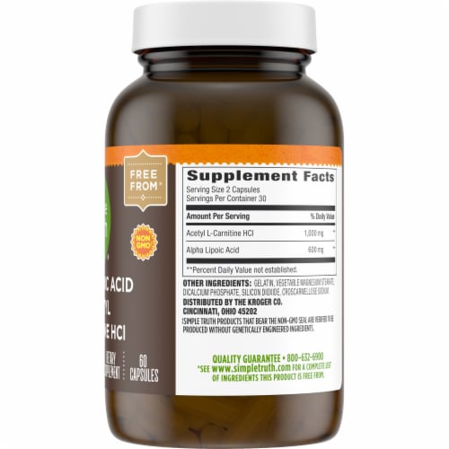 Simple Truth™ Alpha Lipoic Acid & Acetyl L-Carnitine HCI Capsules Perspective: left