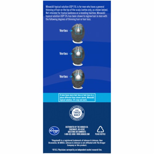 Kroger® Extra Strength Hair Regrowth Treatment for Men Perspective: left