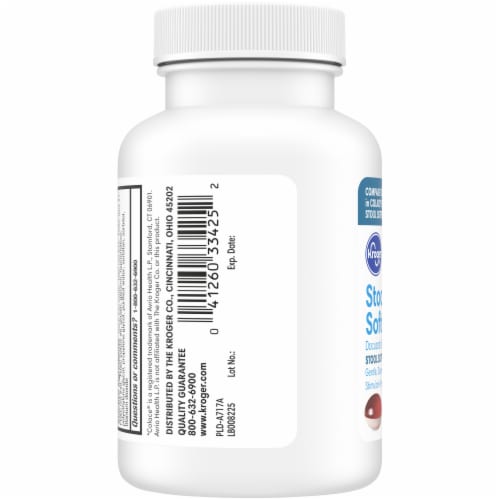 Kroger® Stool Softener Laxative Softgels Perspective: left