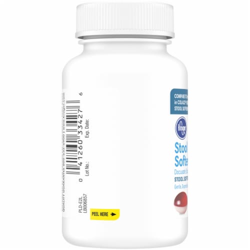 Kroger® Stool Softener Laxative Softgels 100mg Perspective: left