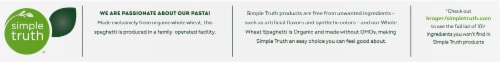 Simple Truth Organic® 100% Whole Wheat Spaghetti Perspective: left
