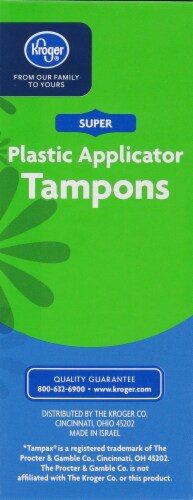 Kroger® Super Unscented Plastic Tampons Perspective: left