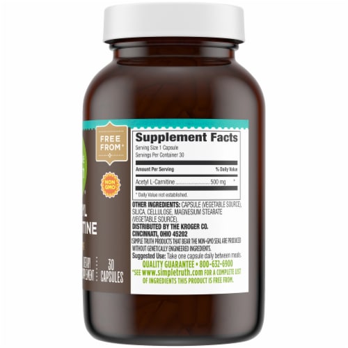 Simple Truth® Acetyl L-Carnitine Capsules 500mg Perspective: left