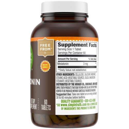 Simple Truth™ Melatonin Capsules 3mg Perspective: left