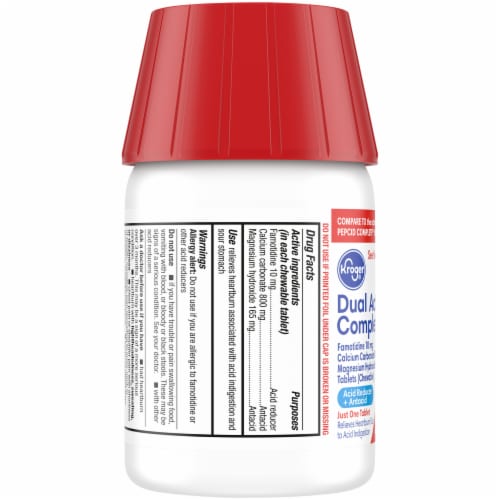 Kroger® Dual Action Complete Berry Acid Reducer & Antacid Chewable Tablets Perspective: left