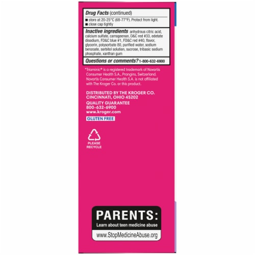 Kroger® Childrens Grape Multi-Symptom Fever & Cold Relief Liquid Perspective: left